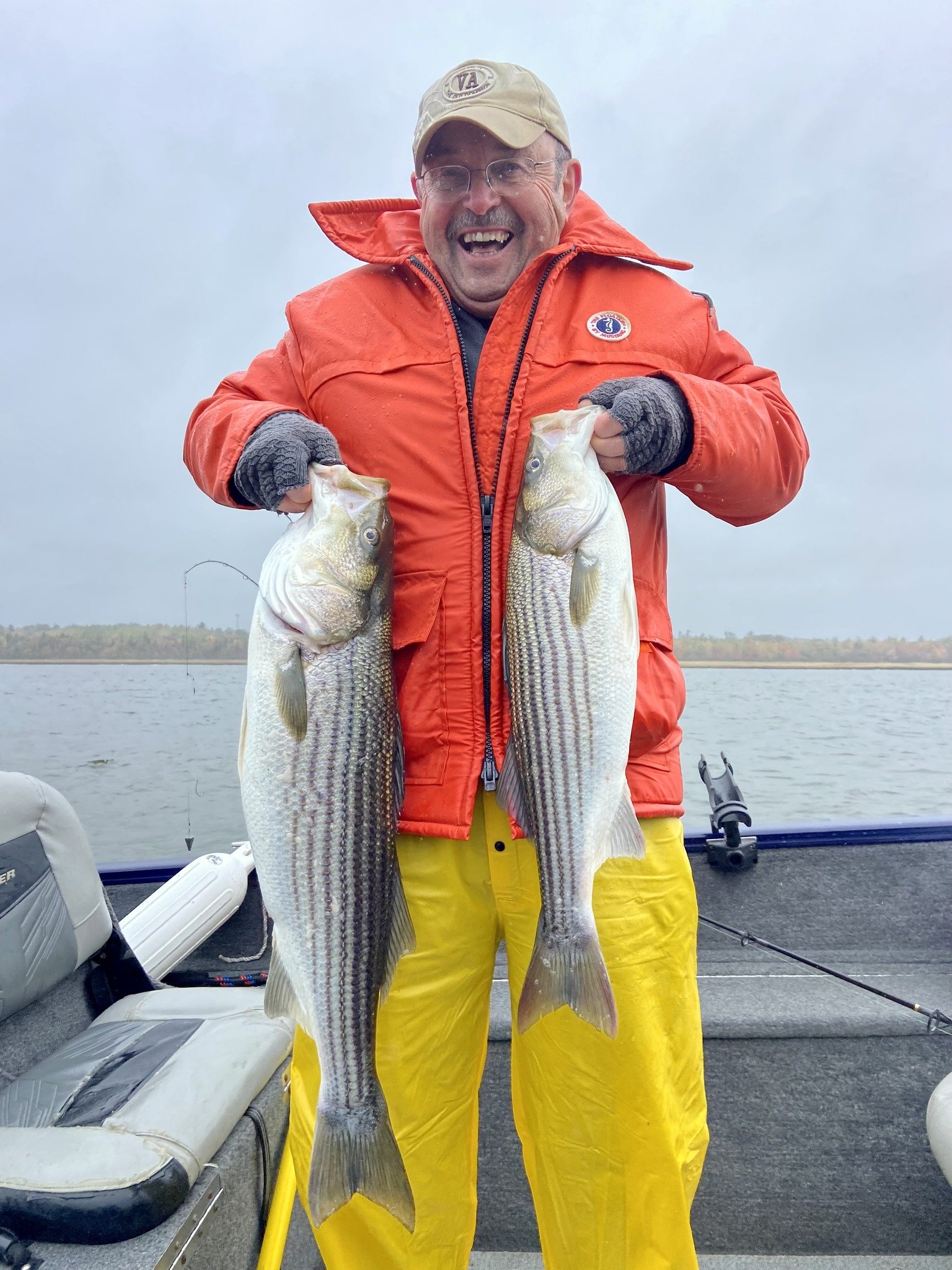 Trophy striped bass Miramichi River